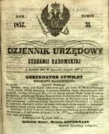 Dziennik Urzędowy Gubernii Radomskiej, 1857, nr 31