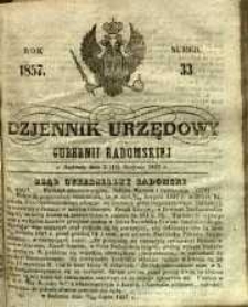 Dziennik Urzędowy Gubernii Radomskiej, 1857, nr 33