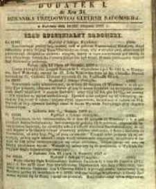 Dziennik Urzędowy Gubernii Radomskiej, 1857, nr 34, dod. I
