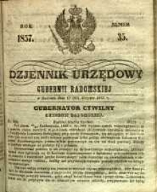 Dziennik Urzędowy Gubernii Radomskiej, 1857, nr 35