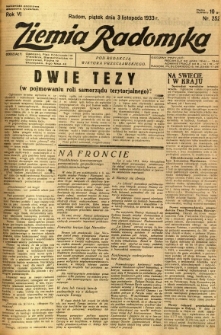 Ziemia Radomska, 1933, R. 6, nr 252