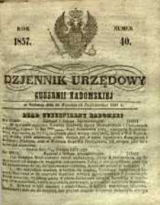 Dziennik Urzędowy Gubernii Radomskiej, 1857, nr 40