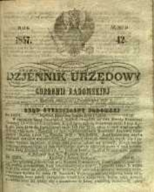 Dziennik Urzędowy Gubernii Radomskiej, 1857, nr 42