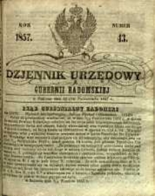Dziennik Urzędowy Gubernii Radomskiej, 1857, nr 43