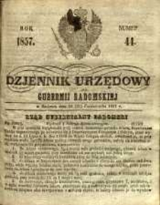 Dziennik Urzędowy Gubernii Radomskiej, 1857, nr 44