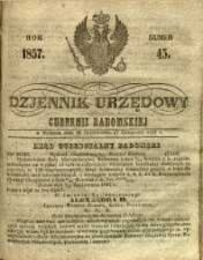 Dziennik Urzędowy Gubernii Radomskiej, 1857, nr 45