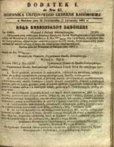 Dziennik Urzędowy Gubernii Radomskiej, 1857, nr 45, dod. I