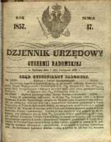 Dziennik Urzędowy Gubernii Radomskiej, 1857, nr 47