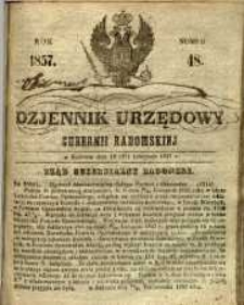 Dziennik Urzędowy Gubernii Radomskiej, 1857, nr 48