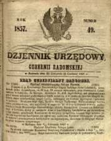 Dziennik Urzędowy Gubernii Radomskiej, 1857, nr 49