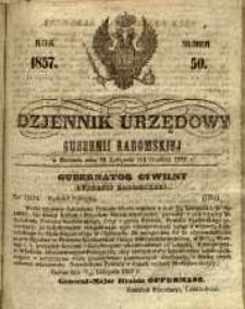 Dziennik Urzędowy Gubernii Radomskiej, 1857, nr 50