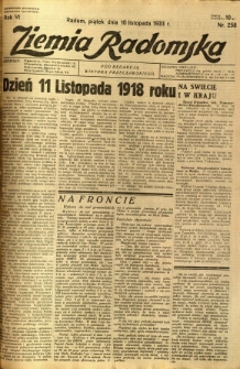 Ziemia Radomska, 1933, R. 6, nr 258