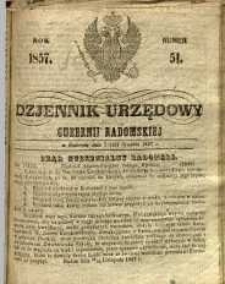 Dziennik Urzędowy Gubernii Radomskiej, 1857, nr 51