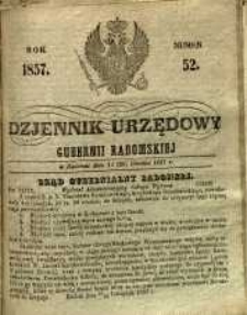 Dziennik Urzędowy Gubernii Radomskiej, 1857, nr 52