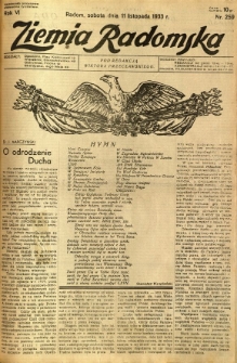 Ziemia Radomska, 1933, R. 6, nr 259