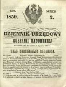 Dziennik Urzędowy Gubernii Radomskiej, 1859, nr 2