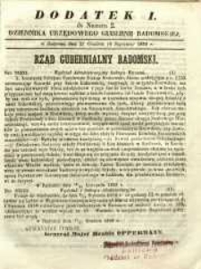 Dziennik Urzędowy Gubernii Radomskiej, 1859, nr 2, dod.