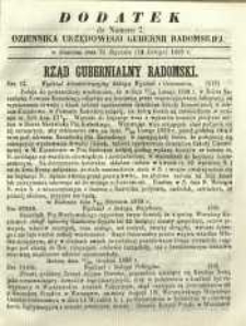 Dziennik Urzędowy Gubernii Radomskiej, 1859, nr 7, dod.