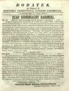 Dziennik Urzędowy Gubernii Radomskiej, 1859, nr 8, dod.