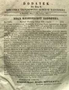 Dziennik Urzędowy Gubernii Radomskiej, 1858, nr 8, dod.
