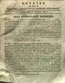Dziennik Urzędowy Gubernii Radomskiej, 1858, nr 9, dod.