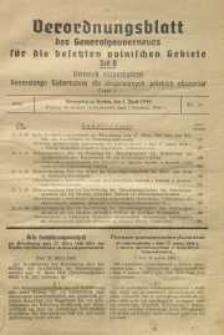 Dziennik rozporządzeń Generalnego Gubernatora dla okupowanych polskich obszar&oacute;w, 1940, nr 24
