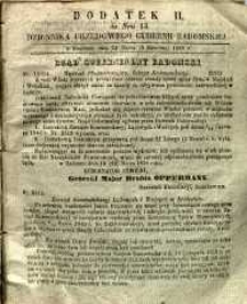 Dziennik Urzędowy Gubernii Radomskiej, 1858, nr 14, dod. II
