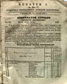 Dziennik Urzędowy Gubernii Radomskiej, 1858, nr 17, dod. I