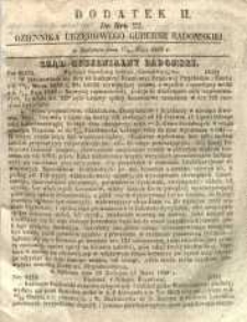 Dziennik Urzędowy Gubernii Radomskiej, 1858, nr 22, dod. II