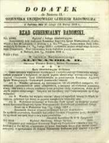 Dziennik Urzędowy Gubernii Radomskiej, 1859, nr 11, dod.