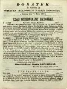 Dziennik Urzędowy Gubernii Radomskiej, 1859, nr 12, dod.