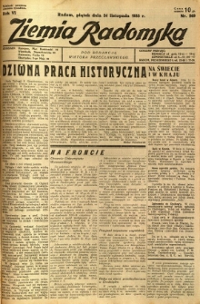 Ziemia Radomska, 1933, R. 6, nr 269