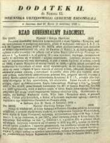 Dziennik Urzędowy Gubernii Radomskiej, 1859, nr 15, dod. II