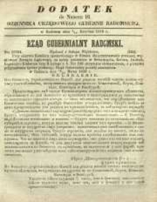 Dziennik Urzędowy Gubernii Radomskiej, 1859, nr 16, dod.