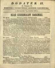 Dziennik Urzędowy Gubernii Radomskiej, 1859, nr 17, dod. II