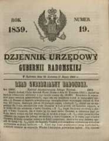 Dziennik Urzędowy Gubernii Radomskiej, 1859, nr 19