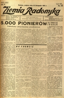 Ziemia Radomska, 1933, R. 6, nr 270