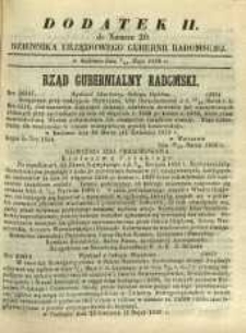Dziennik Urzędowy Gubernii Radomskiej, 1859, nr 20, dod. II