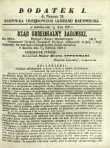 Dziennik Urzędowy Gubernii Radomskiej, 1859, nr 21, dod. I