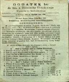 Dziennik Urzędowy Województwa Sandomierskiego, 1833, nr 2, dod. I