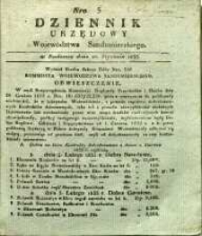 Dziennik Urzędowy Województwa Sandomierskiego, 1833, nr 3