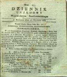 Dziennik Urzędowy Województwa Sandomierskiego, 1833, nr 4