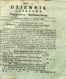 Dziennik Urzędowy Województwa Sandomierskiego, 1833, nr 7