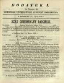Dziennik Urzędowy Gubernii Radomskiej, 1859, nr 31, dod. I