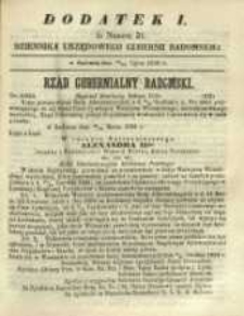 Dziennik Urzędowy Gubernii Radomskiej, 1859, nr 31, dod. I