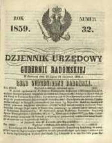 Dziennik Urzędowy Gubernii Radomskiej, 1859, nr 32