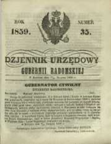 Dziennik Urzędowy Gubernii Radomskiej, 1859, nr 35
