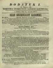 Dziennik Urzędowy Gubernii Radomskiej, 1859, nr 35, dod. I