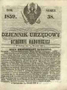 Dziennik Urzędowy Gubernii Radomskiej, 1859, nr 38