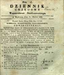 Dziennik Urzędowy Województwa Sandomierskiego, 1833, nr 13